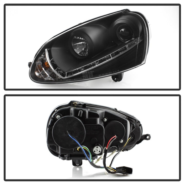 Spyder Volkswagen GTI 06-09/Jetta 06-09 Xenon/HID Model Only - DRL Black PRO-YD-VG06-HID-DRL-BK - Bull Strap