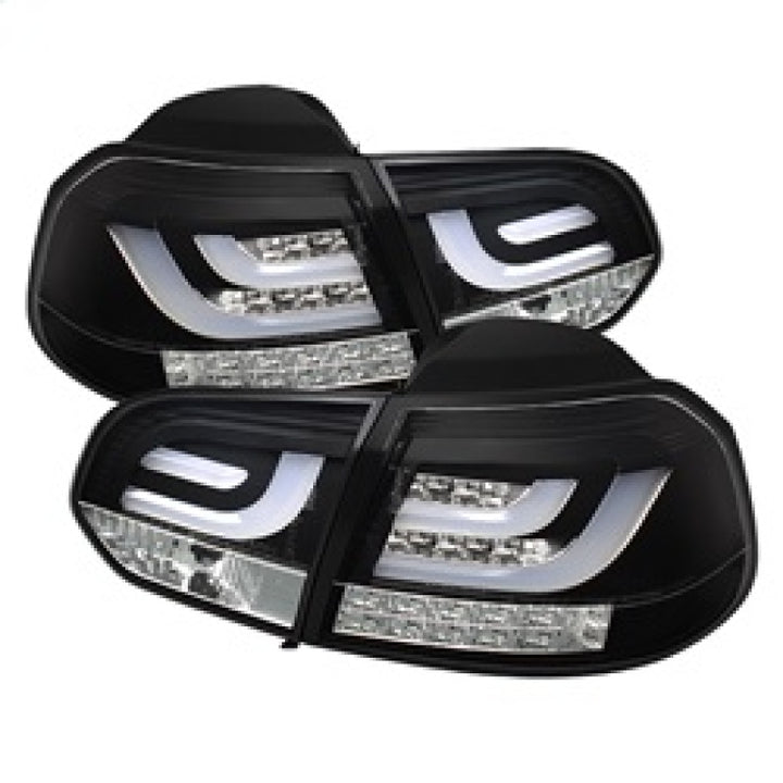 Spyder Volkswagen Golf/GTI 10-13 G2 Type With Light Bar LED Tail Lights Black ALT-YD-VG10-LED-G2-BK - Bull Strap