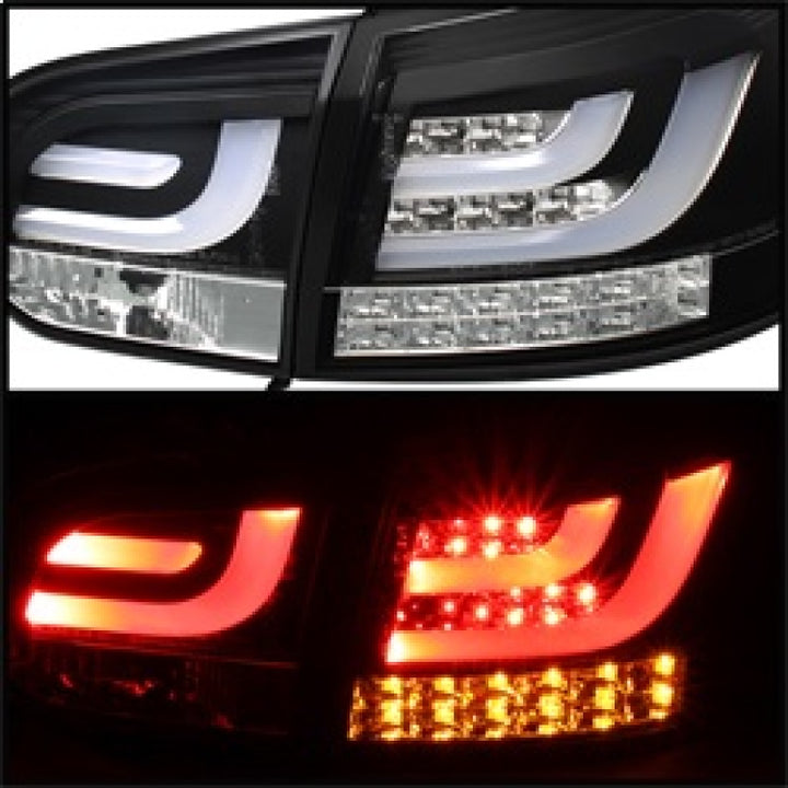 Spyder Volkswagen Golf/GTI 10-13 G2 Type With Light Bar LED Tail Lights Black ALT-YD-VG10-LED-G2-BK - Bull Strap