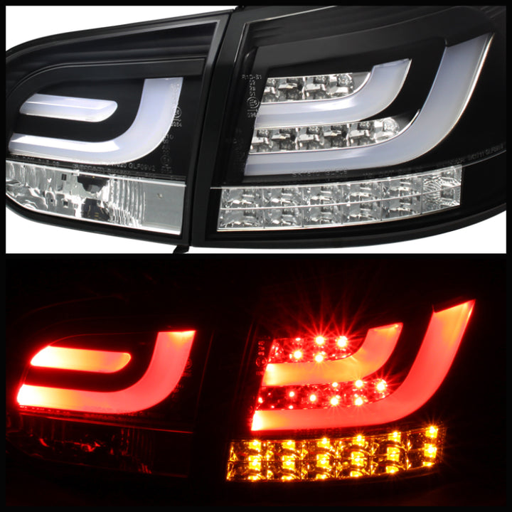 Spyder Volkswagen Golf/GTI 10-13 G2 Type With Light Bar LED Tail Lights Black ALT-YD-VG10-LED-G2-BK - Bull Strap