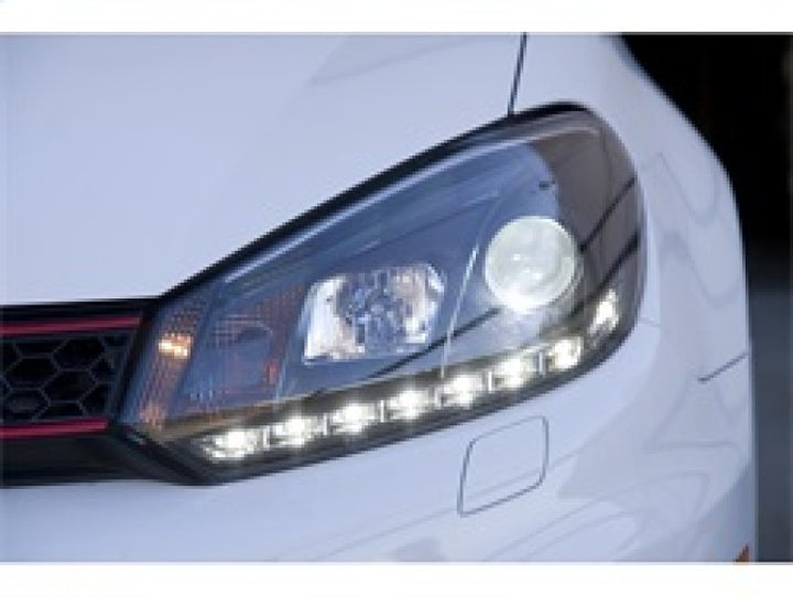 Spyder Volkswagen Golf/GTI 10-13 Projector Headlights Halogen Model- DRL Blk PRO-YD-VG10-DRL-BK - Bull Strap