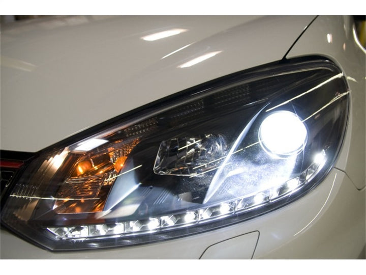 Spyder Volkswagen Golf/GTI 10-13 Projector Headlights Halogen Model- DRL Blk PRO-YD-VG10-DRL-BK - Bull Strap