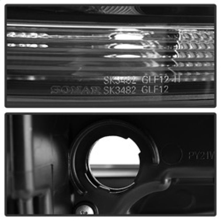 Spyder Volkswagen Golf VII 14-16 Projector Headlights DRL LED Blk Stripe Blk PRO-YD-VG15-BLK-DRL-BK - Bull Strap