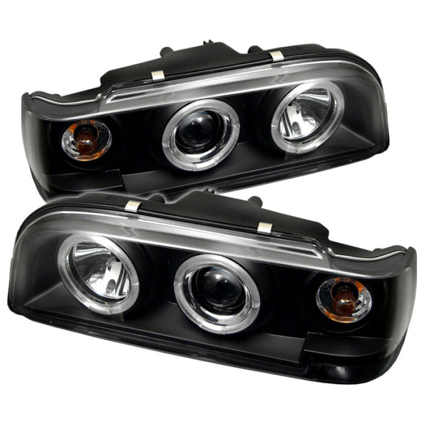 Spyder Volvo 850 93-97 Projector Headlights LED Halo Black High H1 Low H1 PRO-YD-VO85092-HL-BK - Bull Strap