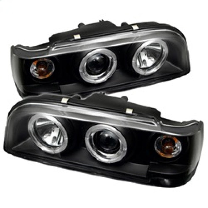 Spyder Volvo 850 93-97 Projector Headlights LED Halo Black High H1 Low H1 PRO-YD-VO85092-HL-BK - Bull Strap