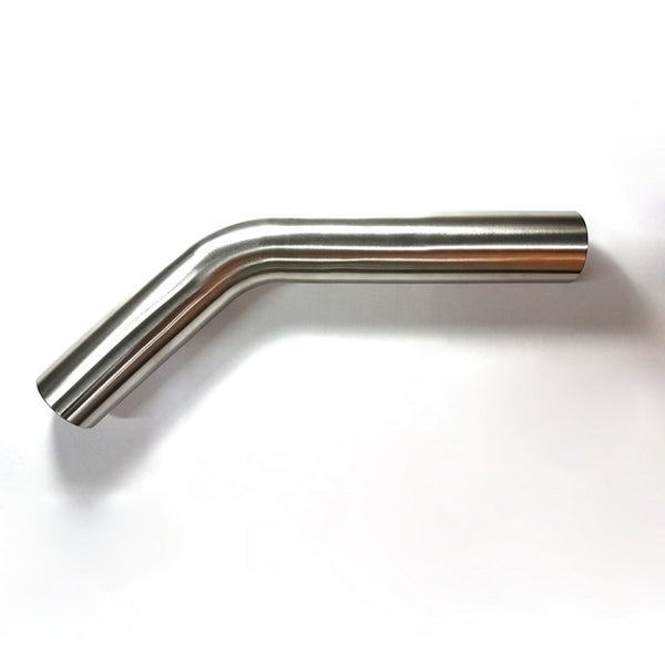 Stainless Bros 2.50in Diameter 1.5D / 3.75in CLR 45 Degree Bend 5in leg/8in leg Mandrel Bend - Bull Strap