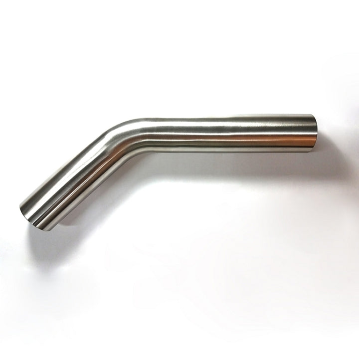 Stainless Bros 2.50in Diameter 1.5D / 3.75in CLR 45 Degree Bend 5in leg/8in leg Mandrel Bend - Bull Strap