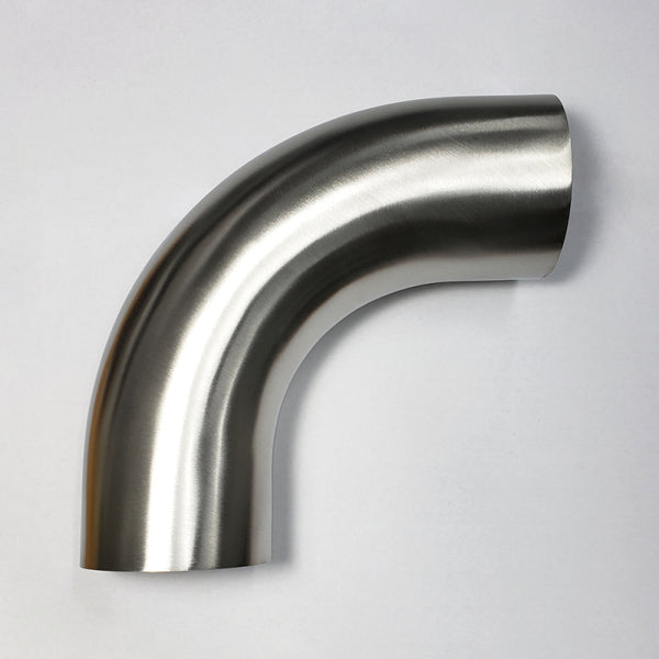 Stainless Bros 3.5in SS304 45 Deg Elbow - 1.5D Radius 16GA/.065in Wall (No Leg) - Bull Strap