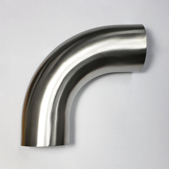 Stainless Bros 3.5in SS304 45 Deg Elbow - 1.5D Radius 16GA/.065in Wall (No Leg) - Bull Strap