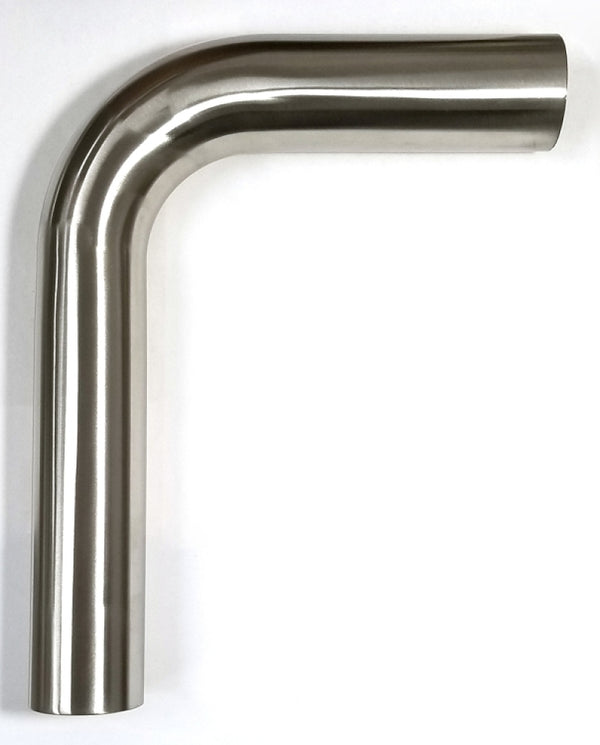 Stainless Bros 3in Diameter 1.5D / 4.5in CLR 90 Degree Bend 5in leg/8in leg Mandrel Bend - Bull Strap