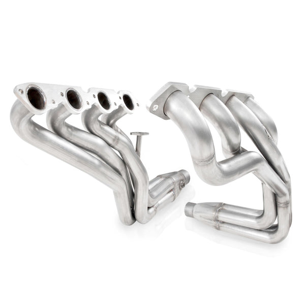 Stainless Works 00-03 Silverado 8.1L  Long Tube Headers - Uses Factory Cats - Bull Strap