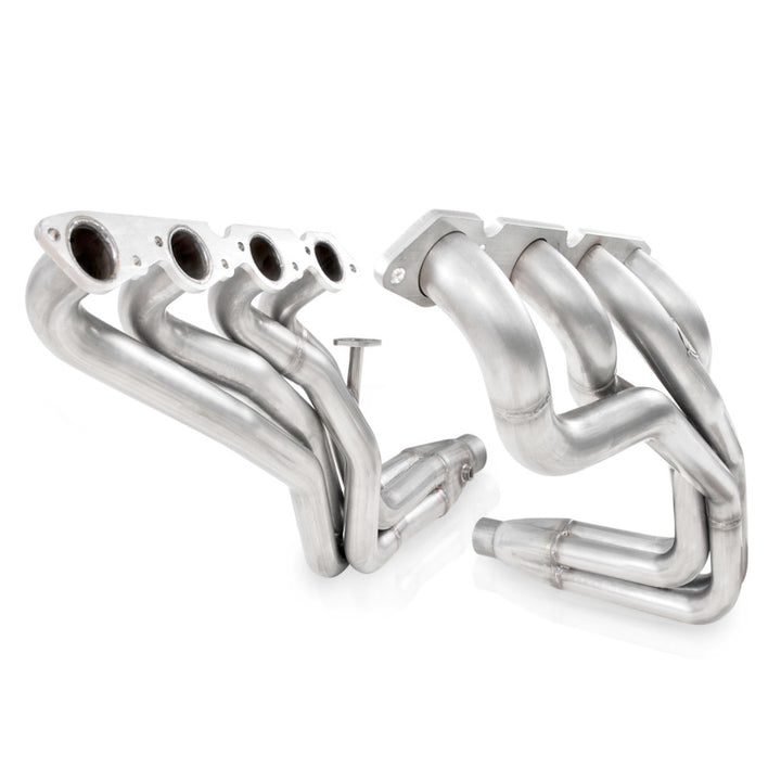 Stainless Works 00-03 Silverado 8.1L  Long Tube Headers - Uses Factory Cats - Bull Strap