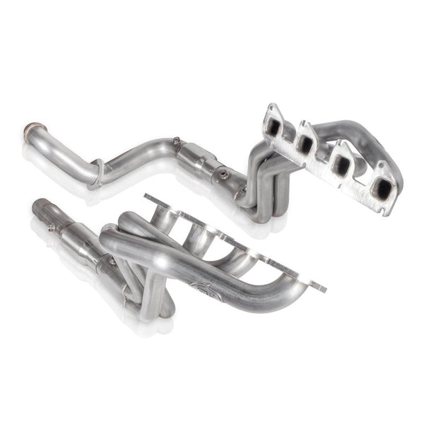 Stainless Works 11-18 Ford F-250/F-350 6.2L Headers 1-7/8in Primaries 3in Collectors High Flow Cats - Bull Strap