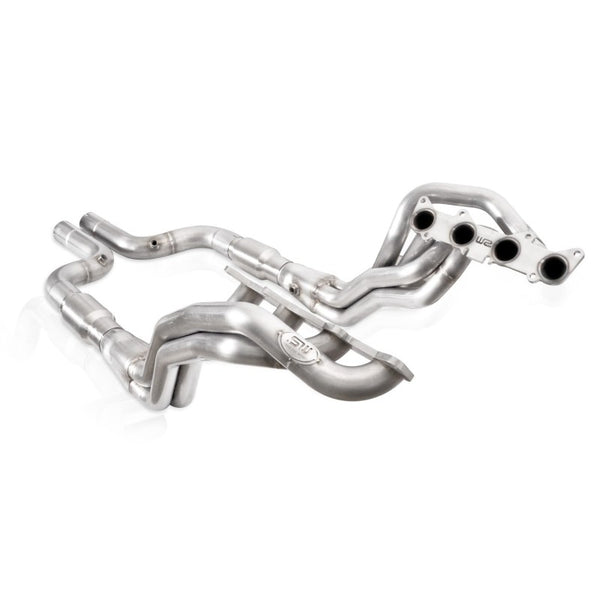 Stainless Works 15-18 Ford Mustang GT Aftermarket Connect 2in Catted Headers - Bull Strap