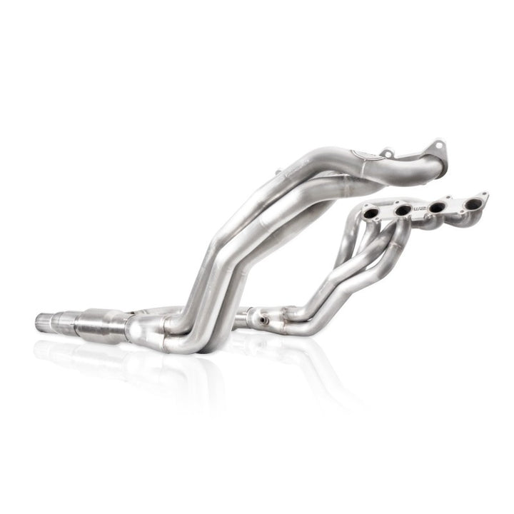 Stainless Works 15-18 Ford Mustang GT Aftermarket Connect 2in Catted Headers - Bull Strap