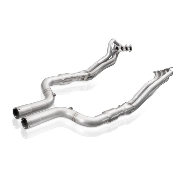 Stainless Works 15-18 Ford Mustang GT Aftermarket Connect 2in Catted Headers - Bull Strap