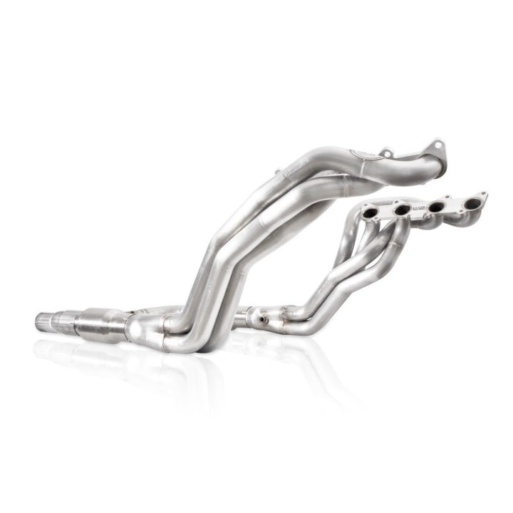Stainless Works 15-18 Ford Mustang GT Aftermarket Connect 2in Catted Headers - Bull Strap