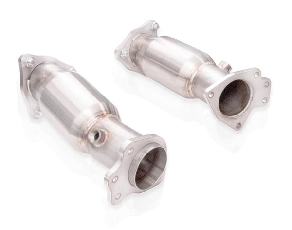 Stainless Works 20-21 Chevrolet Corvette C8 6.2L High-Flow Catted Midpipe Kit 3in - Bull Strap