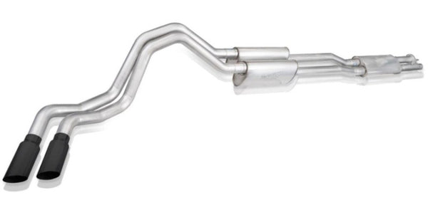 Stainless Works 20-21 Ford F-250/F-350 7.3L 304SS Legend Catback w/ 4in Matte Black Tips - Bull Strap