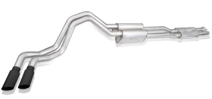 Stainless Works 20-21 Ford F-250/F-350 7.3L 304SS Legend Catback w/ 4in Matte Black Tips - Bull Strap