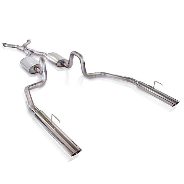 Stainless Works 2003-11 Crown Victoria/Grand Marquis 4.6L 2-1/2in Exhaust Chambered Mufflers - Bull Strap