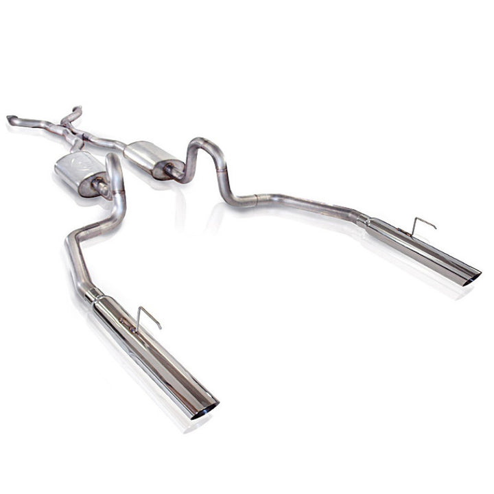 Stainless Works 2003-11 Crown Victoria/Grand Marquis 4.6L 2-1/2in Exhaust Chambered Mufflers - Bull Strap