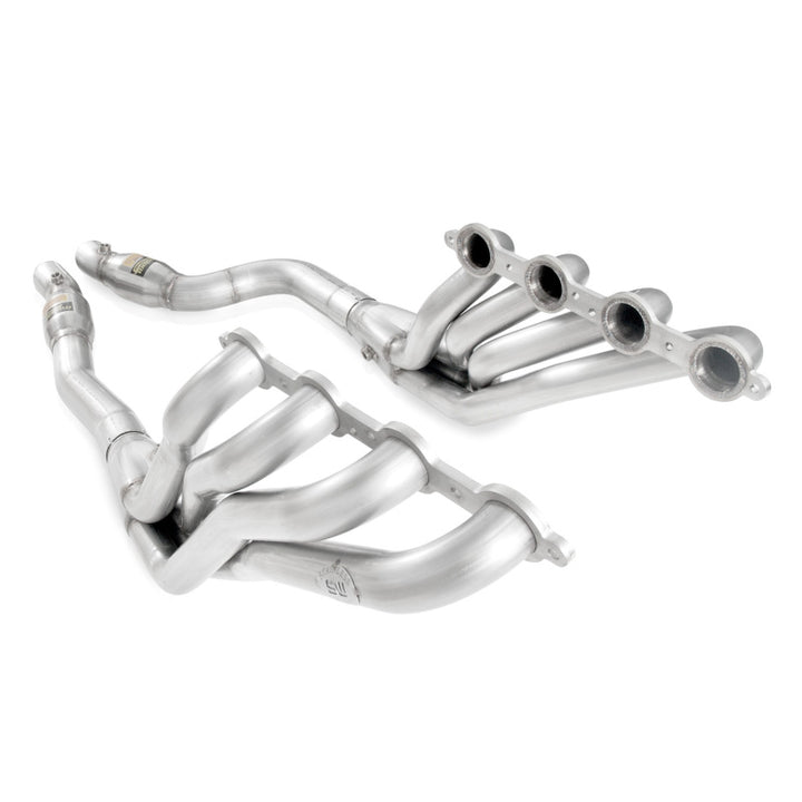 Stainless Works 2009-15 Cadillac CTS-V Headers 2in Primaries High-Flow Cats 3in Leads X-Pipe - Bull Strap