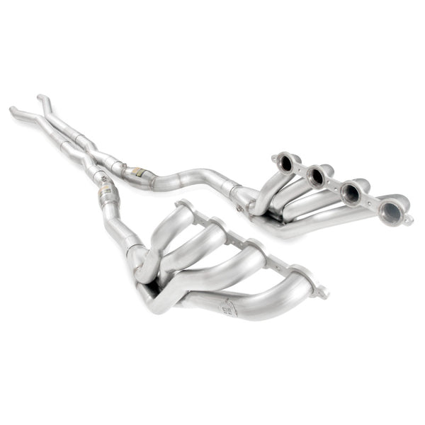 Stainless Works 2009-15 Cadillac CTS-V Headers 2in Primaries High-Flow Cats 3in Leads X-Pipe Factory - Bull Strap