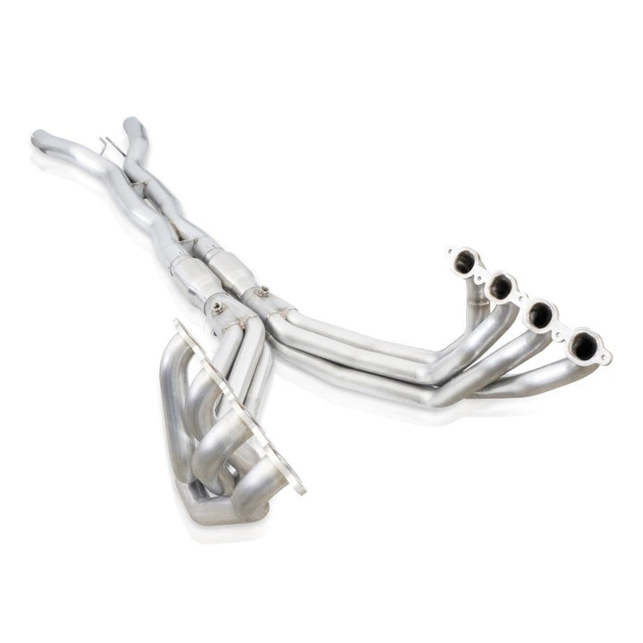 Stainless Works 2014-18 Corvette 6.2L Headers 2in Primaries w/ High-Flow Cats X-Pipe - Bull Strap