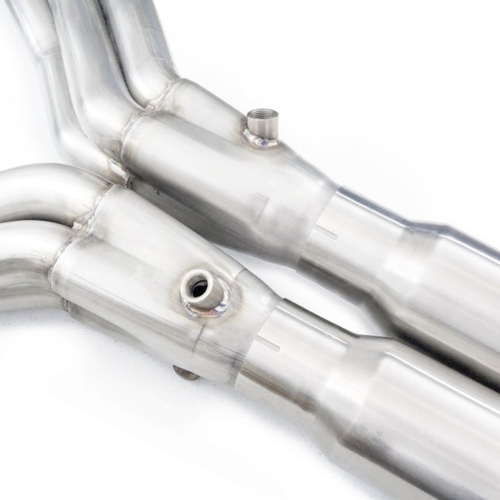 Stainless Works 2014-18 Corvette 6.2L Headers 2in Primaries w/ High-Flow Cats X-Pipe - Bull Strap