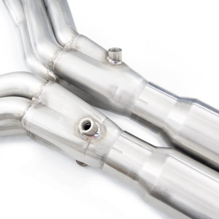 Stainless Works 2014-18 Corvette 6.2L Headers 2in Primaries w/ High-Flow Cats X-Pipe - Bull Strap