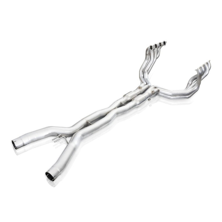 Stainless Works 2014-18 Corvette 6.2L Headers 2in Primaries w/ High-Flow Cats X-Pipe - Bull Strap