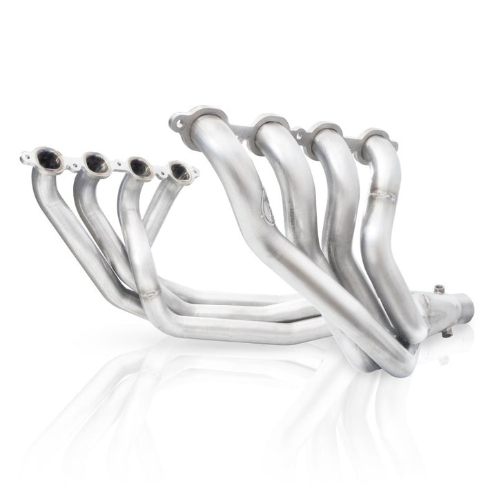 Stainless Works 2014-18 Corvette 6.2L Headers 2in Primaries w/ High-Flow Cats X-Pipe - Bull Strap