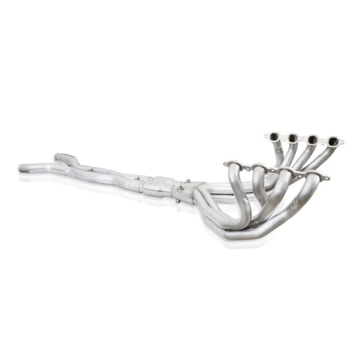 Stainless Works 2014-18 Corvette 6.2L Headers 2in Primaries w/ High-Flow Cats X-Pipe - Bull Strap