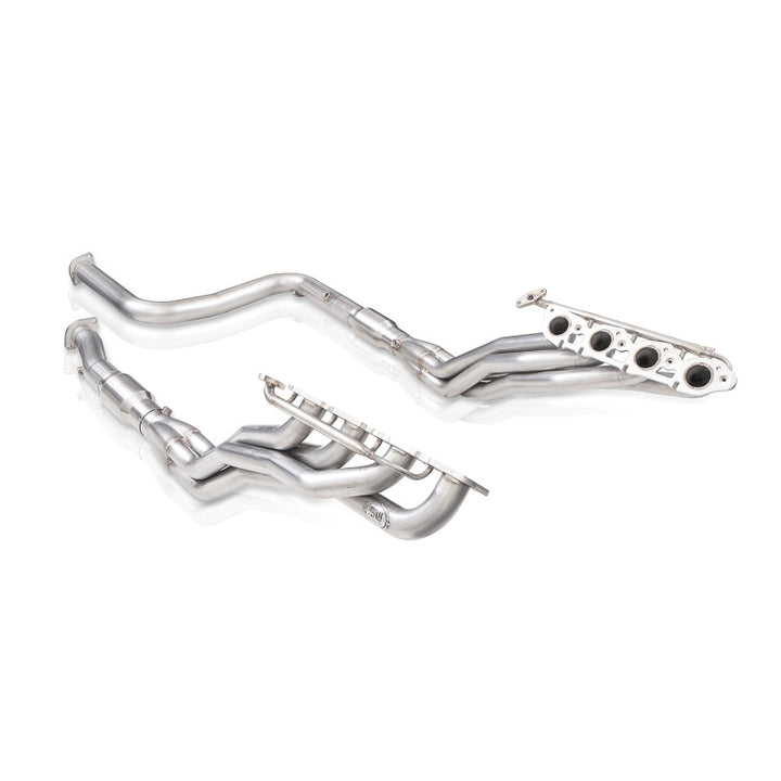 Stainless Works 2014+ Toyota Tundra 5.7L Headers 1-7/8in Primaries w/High-Flow Cats - Bull Strap