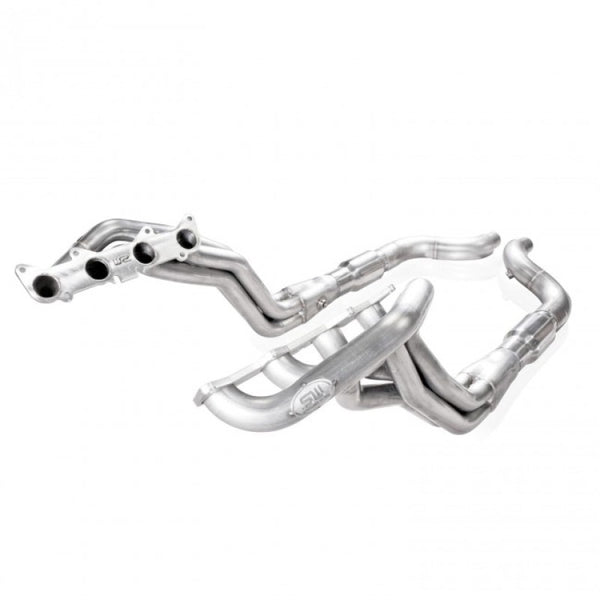 Stainless Works 2015+ Ford GT350 Headers 1-7/8in Primaries High-Flow Cats 3in Collectors - Bull Strap