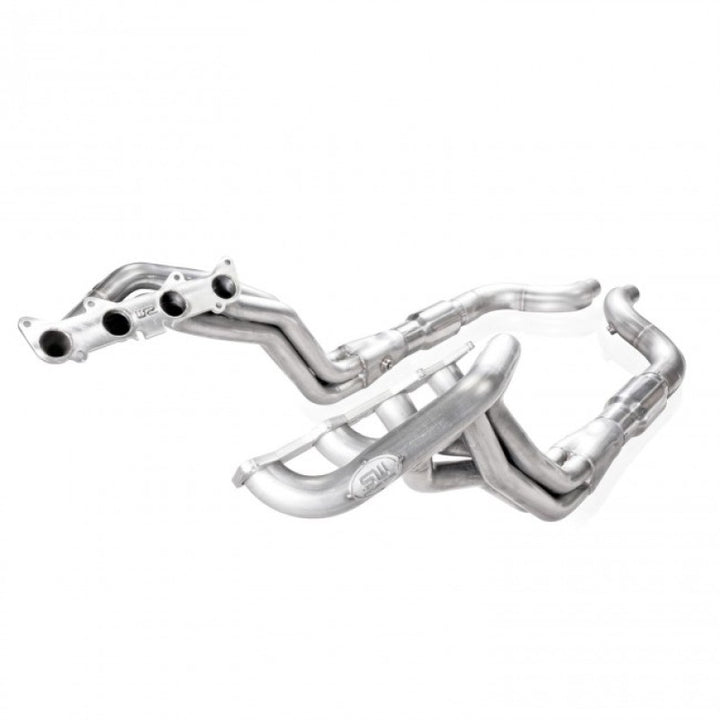 Stainless Works 2015+ Ford GT350 Headers 1-7/8in Primaries High-Flow Cats 3in Collectors - Bull Strap