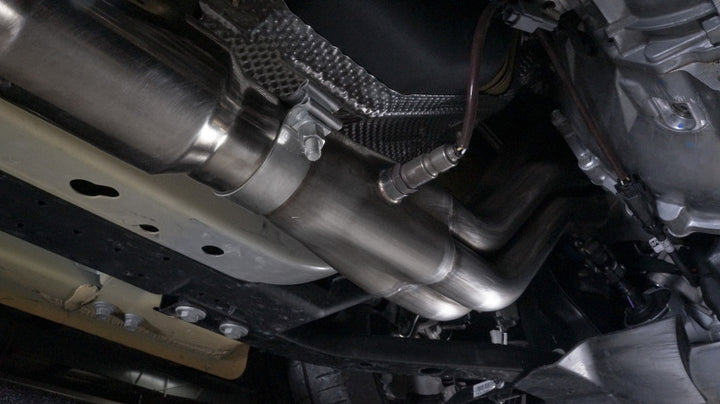 Stainless Works 2015+ Ford GT350 Headers 1-7/8in Primaries High-Flow Cats 3in Collectors - Bull Strap