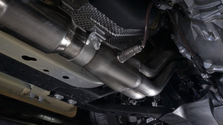 Stainless Works 2015+ Ford GT350 Headers 1-7/8in Primaries High-Flow Cats 3in Collectors - Bull Strap