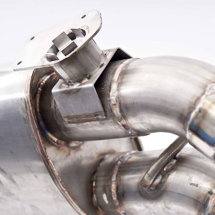 Stainless Works 2016+ Chevy Camaro SS 3in Redline Factory Connect Axle Back w/Valve & 4in Quad Tips - Bull Strap