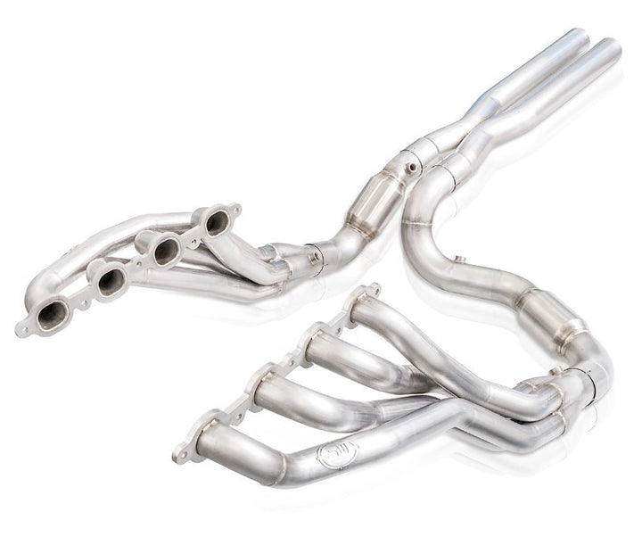 Stainless Works 2019+ Chevrolet Silverado 5.3/6.2 Catted Headers 1-7/8in Primaries 3in Leads X-Pipe - Bull Strap