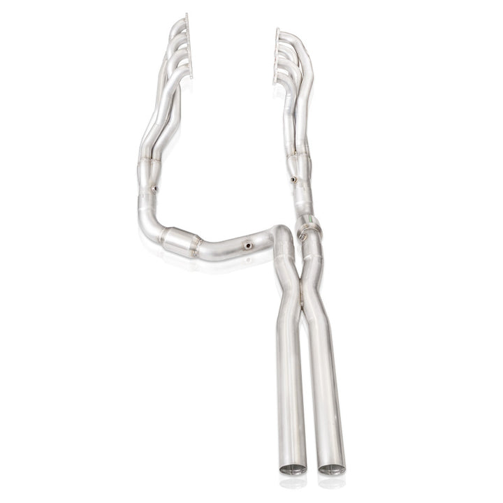 Stainless Works 2019+ Chevrolet Silverado 5.3/6.2 Catted Headers 1-7/8in Primaries 3in Leads X-Pipe - Bull Strap