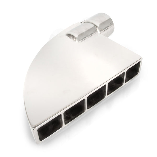 Stainless Works Boxxter Exhaust Tips 2 1/2in ID Inlet 1.5in x 8.5in 90 Degree - Bull Strap