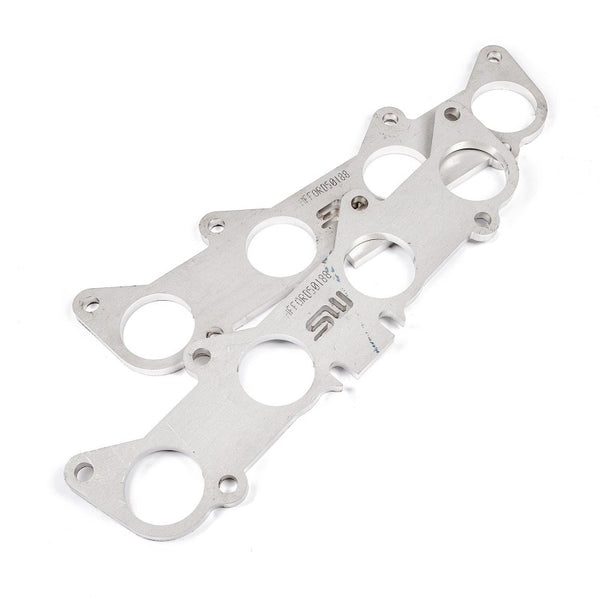 Stainless Works Ford 5.2L/5.0L Coyote Round Port Header 304SS Exhaust Flanges 1-7/8in Primaries - Bull Strap