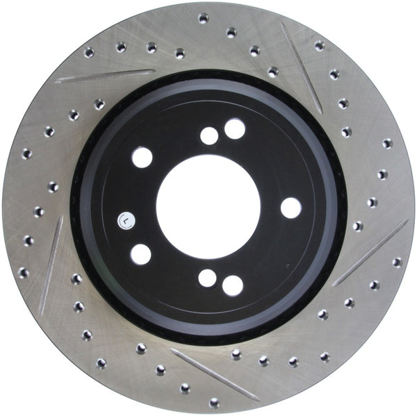 StopTech 00-03 BMW M5 (E39) Slotted & Drilled Left Rear Rotor - Bull Strap