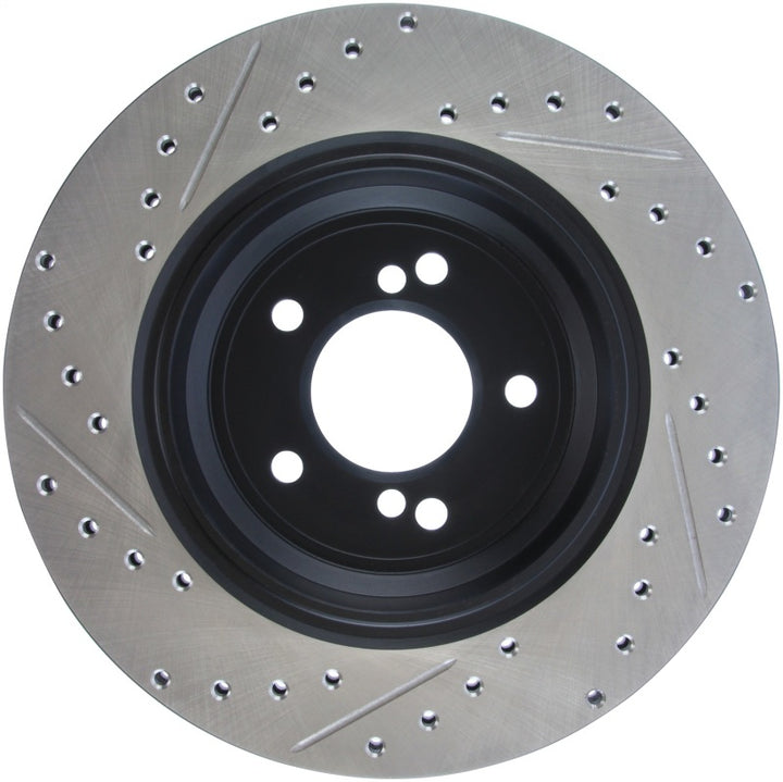 StopTech 00-03 BMW M5 (E39) Slotted & Drilled Left Rear Rotor - Bull Strap