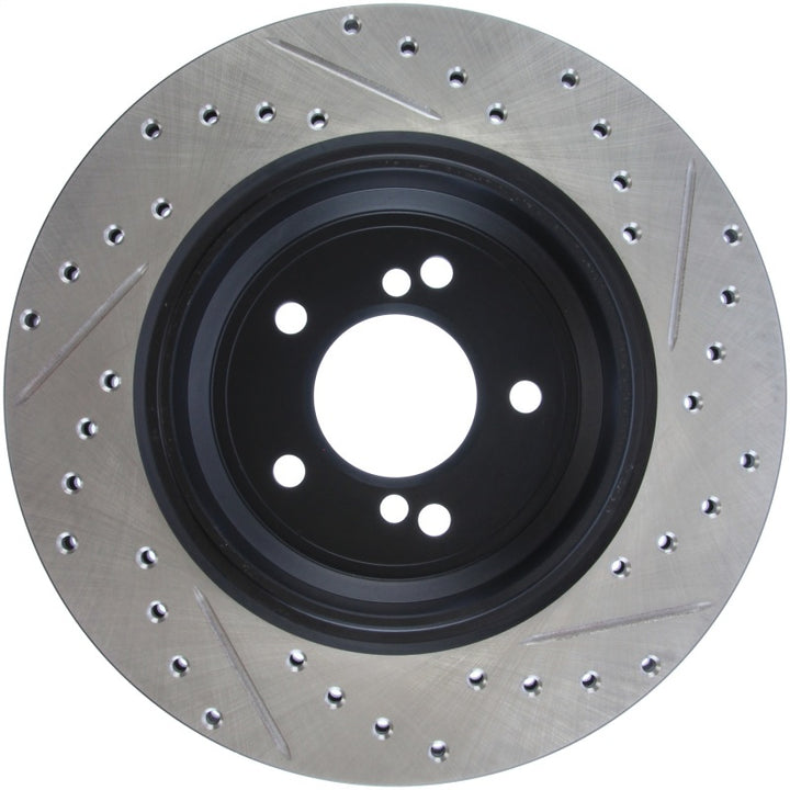 StopTech 00-03 BMW M5 (E39) Slotted & Drilled Right Rear Rotor - Bull Strap