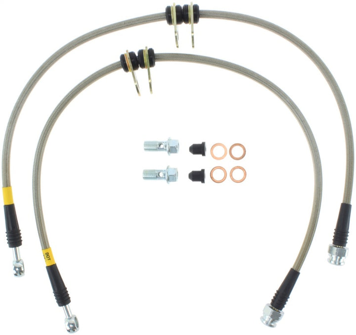 StopTech 00-05 Honda S2000 Front SS Brake Lines - Bull Strap