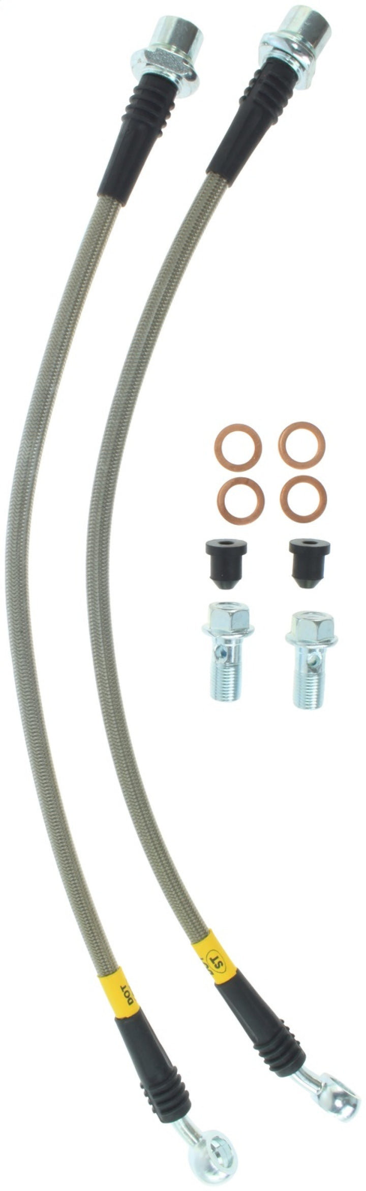 StopTech 00-05 Lexus IS300 / 02-08 SC430 Front Stainless Steel Brake Lines - Bull Strap