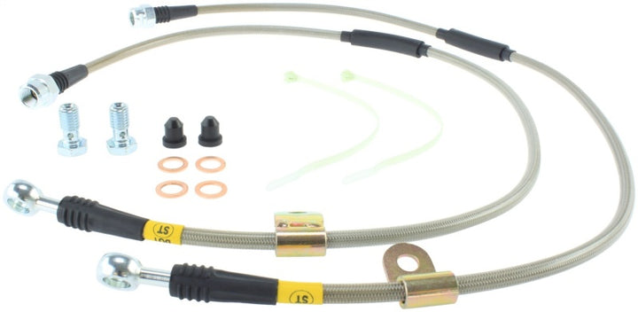 StopTech 00-06 Suburban 2500 2WD / 03-06 4WD / 03-07 Hummer H2 Stainless Steel Front Brake Line Kit - Bull Strap